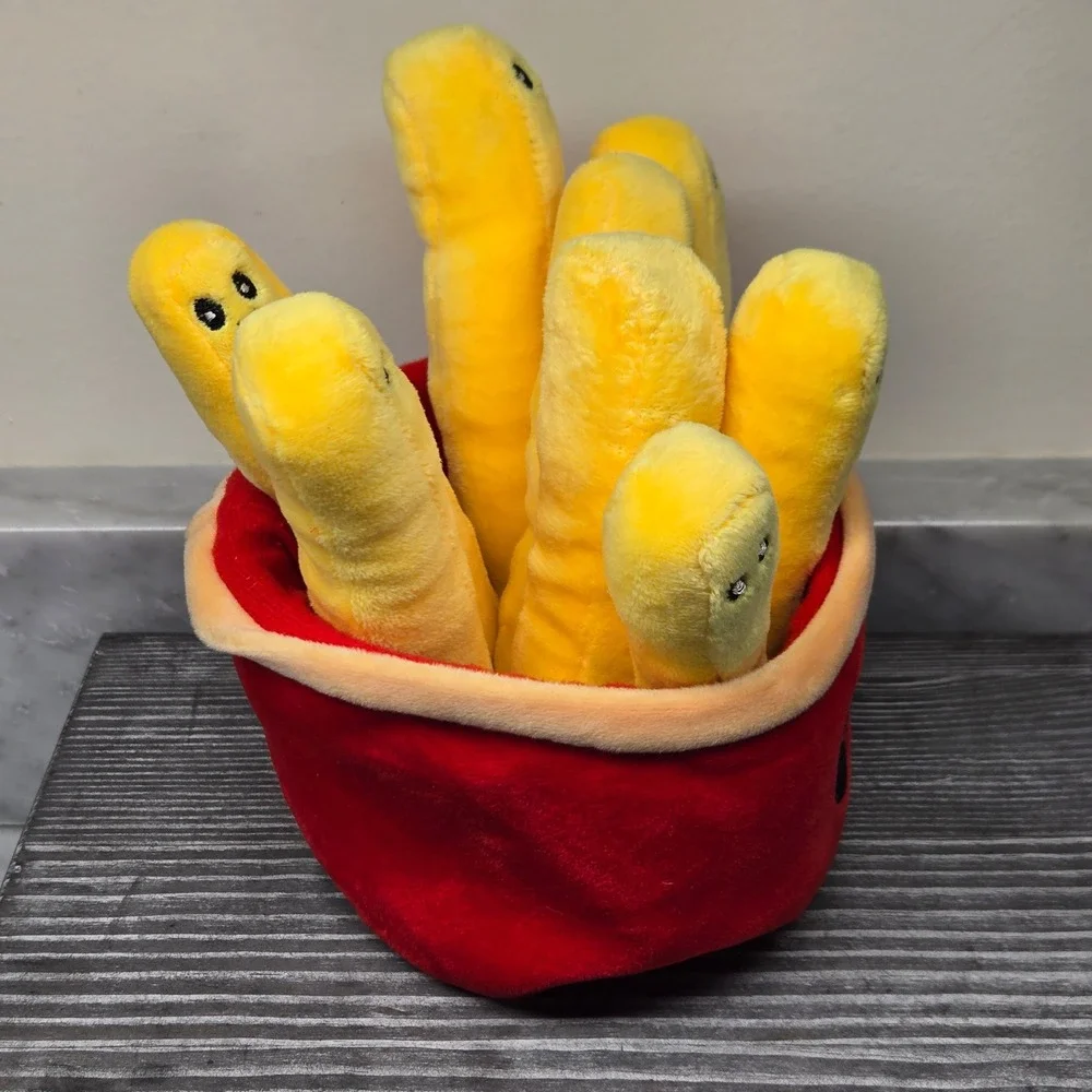 PLOOFS, Series 1, 2 in 1 Snack Pals French Fries Plush Toy,‎ Removable Fry, Cute